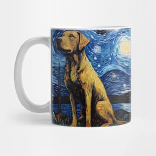 Chinook Waiting for a Train in Starry Night Mug